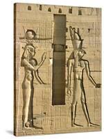 Detail of Isis and Horus from Sculptural Program of the Temple of Isis at Philae-Tibor Bognár-Stretched Canvas