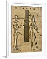 Detail of Isis and Horus from Sculptural Program of the Temple of Isis at Philae-Tibor Bognár-Framed Photographic Print