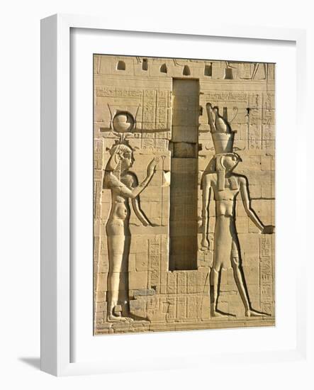 Detail of Isis and Horus from Sculptural Program of the Temple of Isis at Philae-Tibor Bognár-Framed Photographic Print
