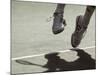 Detail of Ivan Lendl's (USA) Feet During a Serve at the 1987 US Open Tennis Championships-null-Mounted Photographic Print