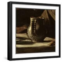 Detail of Jug from Supper at Emmaus, 1606 (Oil on Canvas)-Michelangelo Merisi da Caravaggio-Framed Giclee Print