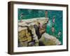 Detail of Jumping into the Sea, Plates, Skiathos, 2015-Andrew Macara-Framed Giclee Print