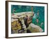 Detail of Jumping into the Sea, Plates, Skiathos, 2015-Andrew Macara-Framed Giclee Print