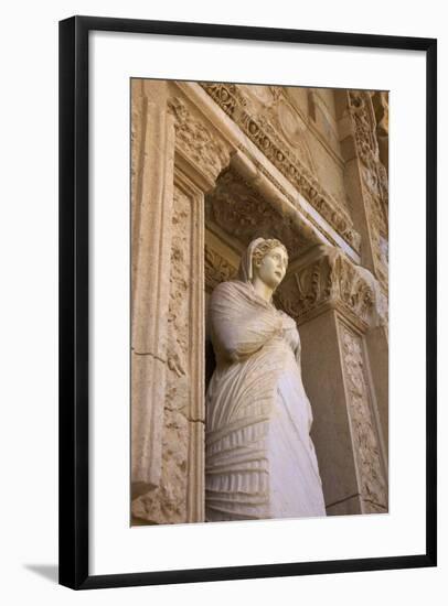 Detail of Library of Celsus, Ephesus, Anatolia, Turkey, Asia Minor, Eurasia-Neil Farrin-Framed Photographic Print