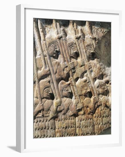 Detail of Limestone Plaque Knowns as Stele of the Vultures-null-Framed Giclee Print