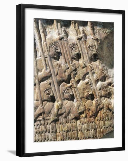 Detail of Limestone Plaque Knowns as Stele of the Vultures-null-Framed Giclee Print