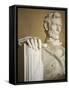 Detail of Lincoln Statue at Lincoln Memorial-Rudy Sulgan-Framed Stretched Canvas