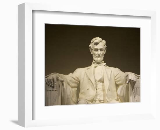 Detail of Lincoln Statue at Lincoln Memorial-Rudy Sulgan-Framed Photographic Print