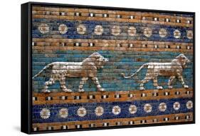 Detail of Lions on Ishtar Gate at Pergamon Museum-null-Framed Stretched Canvas