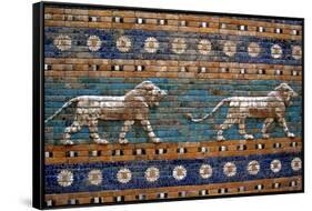 Detail of Lions on Ishtar Gate at Pergamon Museum-null-Framed Stretched Canvas