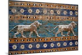 Detail of Lions on Ishtar Gate at Pergamon Museum-null-Mounted Photographic Print