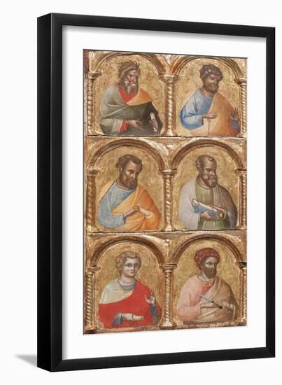 Detail of Madonna and Child with Angels, the Crucifixion, and Twelve Apostles or Saints,C.1360-Lorenzo Veneziano-Framed Giclee Print
