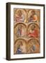 Detail of Madonna and Child with Angels, the Crucifixion, and Twelve Apostles or Saints, C.1360-Lorenzo Veneziano-Framed Giclee Print