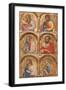 Detail of Madonna and Child with Angels, the Crucifixion, and Twelve Apostles or Saints, C.1360-Lorenzo Veneziano-Framed Giclee Print