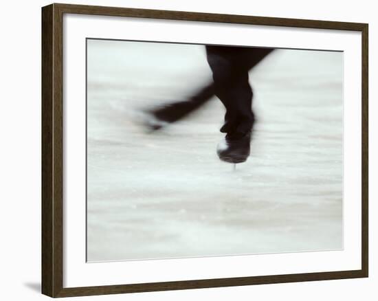 Detail of Male Figure Skater's Legs and Boots Spinning-Steven Sutton-Framed Photographic Print