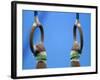 Detail of Male Gymnast Competing on the Rings, Athens, Greece-Steven Sutton-Framed Photographic Print