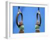 Detail of Male Gymnast Competing on the Rings, Athens, Greece-Steven Sutton-Framed Photographic Print