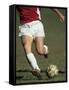 Detail of Male Soccer Player with the Ball-null-Framed Stretched Canvas