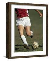 Detail of Male Soccer Player with the Ball-null-Framed Photographic Print