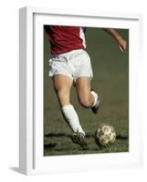 Detail of Male Soccer Player with the Ball-null-Framed Photographic Print