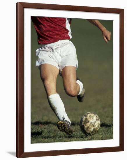 Detail of Male Soccer Player with the Ball-null-Framed Photographic Print