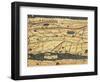 Detail of Map of Italian Peninsula, from Peutinger Table-null-Framed Giclee Print