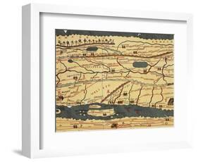 Detail of Map of Italian Peninsula, from Peutinger Table-null-Framed Giclee Print