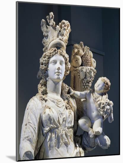 Detail of Marble Statue of Tyche, Goddess of Fortune, from Prusias Ad Hypium, Turkey-null-Mounted Giclee Print