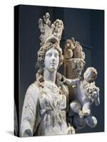 Detail of Marble Statue of Tyche, Goddess of Fortune, from Prusias Ad Hypium, Turkey-null-Stretched Canvas