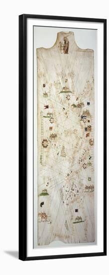 Detail of Marine Chart of Mediterranean, 1571-Matteo Rosselli-Framed Giclee Print