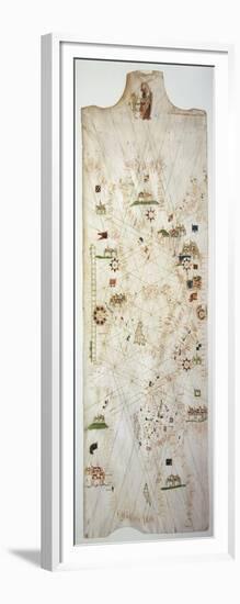 Detail of Marine Chart of Mediterranean, 1571-Matteo Rosselli-Framed Giclee Print