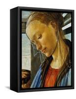 Detail of Mary from Madonna of the Eucharist-Sandro Botticelli-Framed Stretched Canvas