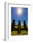 Detail of Moai Looking into the Sun at Ahu Akivi-Michael-Framed Photographic Print