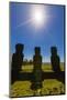 Detail of Moai Looking into the Sun at Ahu Akivi-Michael-Mounted Photographic Print