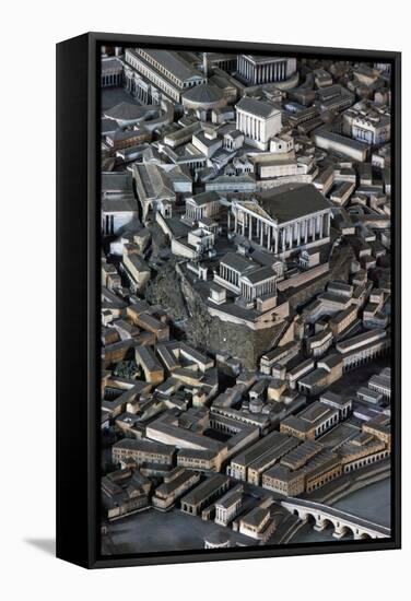 Detail of Model of Ancient Rome Preserved in Museum of Roman Civilization, Rome, Italy-null-Framed Stretched Canvas