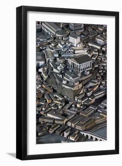 Detail of Model of Ancient Rome Preserved in Museum of Roman Civilization, Rome, Italy-null-Framed Giclee Print
