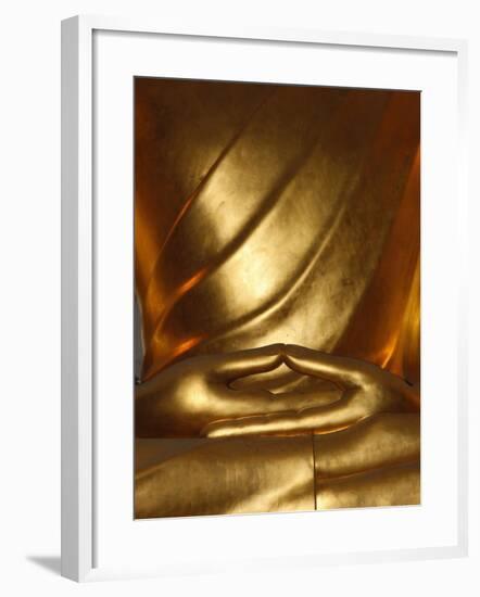 Detail of Mudra, Buddha Statue, Paris, France, Europe-null-Framed Photographic Print