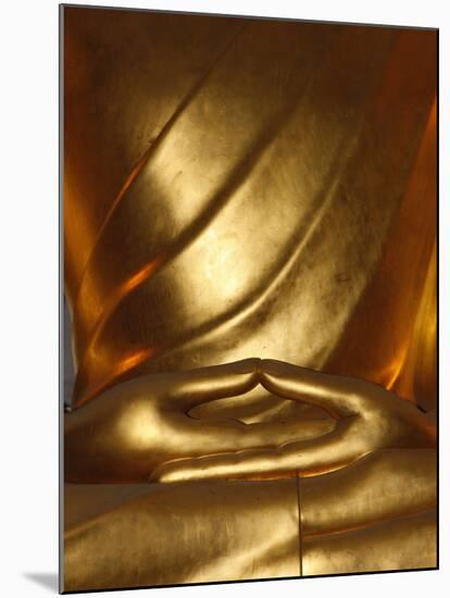 Detail of Mudra, Buddha Statue, Paris, France, Europe-null-Mounted Photographic Print