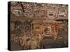 Detail of Mural Inside the Cave #17, Ajanta in Maharashtra, India-null-Stretched Canvas