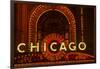 Detail of Neon Sign on Chicago Theater, Chicago, Illinois-null-Framed Photographic Print