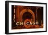 Detail of Neon Sign on Chicago Theater, Chicago, Illinois-null-Framed Photographic Print