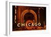 Detail of Neon Sign on Chicago Theater, Chicago, Illinois-null-Framed Photographic Print