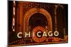 Detail of Neon Sign on Chicago Theater, Chicago, Illinois-null-Mounted Photographic Print