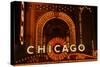 Detail of Neon Sign on Chicago Theater, Chicago, Illinois-null-Stretched Canvas