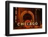 Detail of Neon Sign on Chicago Theater, Chicago, Illinois-null-Framed Photographic Print