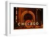 Detail of Neon Sign on Chicago Theater, Chicago, Illinois-null-Framed Photographic Print