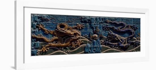 Detail of Nine-Dragon Wall, Beihai Park, Beijing, China-null-Framed Giclee Print