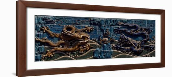 Detail of Nine-Dragon Wall, Beihai Park, Beijing, China-null-Framed Giclee Print