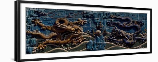 Detail of Nine-Dragon Wall, Beihai Park, Beijing, China-null-Framed Giclee Print