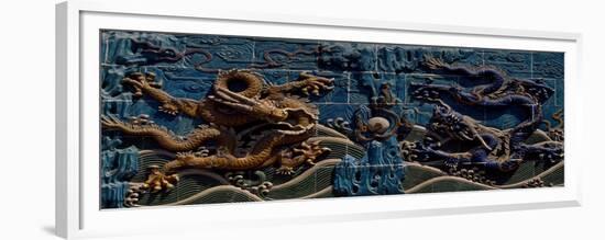 Detail of Nine-Dragon Wall, Beihai Park, Beijing, China-null-Framed Giclee Print